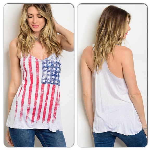Tops - American Flag racerback top